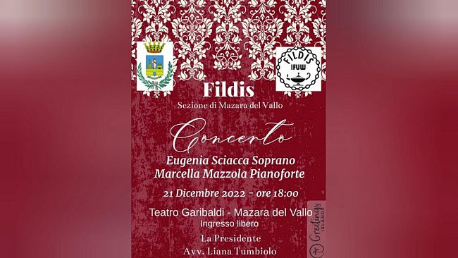 Mazara, centenario della FILDIS. Questa sera concerto al Teatro Garibaldi