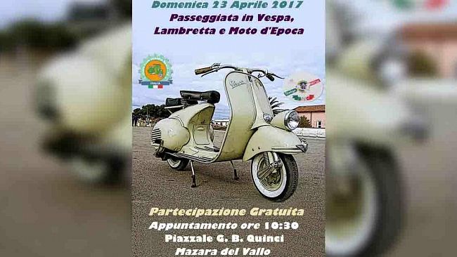 Mazara, il 23 Aprile “Passeggiata in Vespa, Lambretta e Moto d’Epoca”