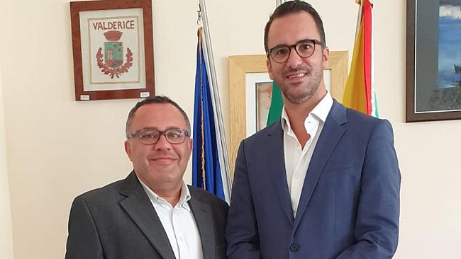 “Il Presidente del Trapani Calcio, Giorgio Heller in visita a Valderice”