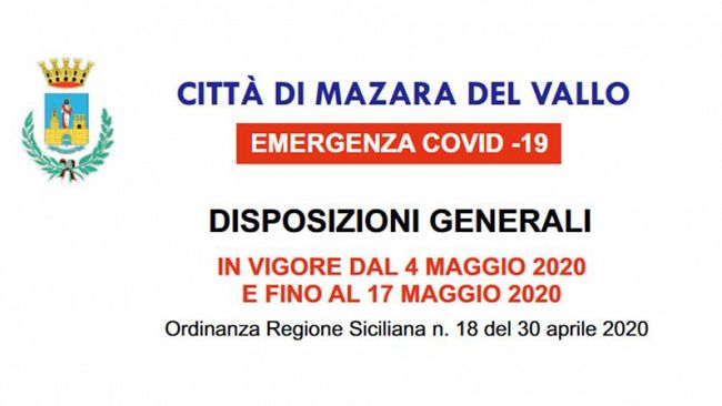 Mazara, sul sito del Comune le “faq” su Emergenza Covid
