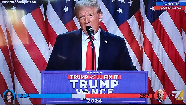 Donald Trump è il 47esimo presidente degli Usa.  Netto il vantaggio su Kamala Harris 
