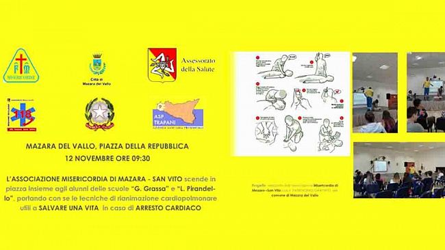 Mazara, a scuola di primo soccorso in Piazza: dimostrazioni sulle manovre di rianimazione cardiopolmonare
