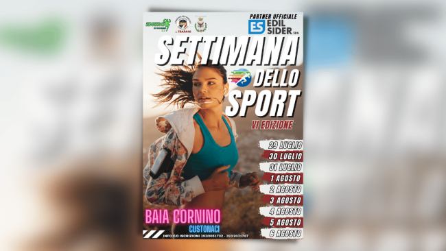 Custonaci, al via la 6ª edizione della “Settimana dello sport 2023”