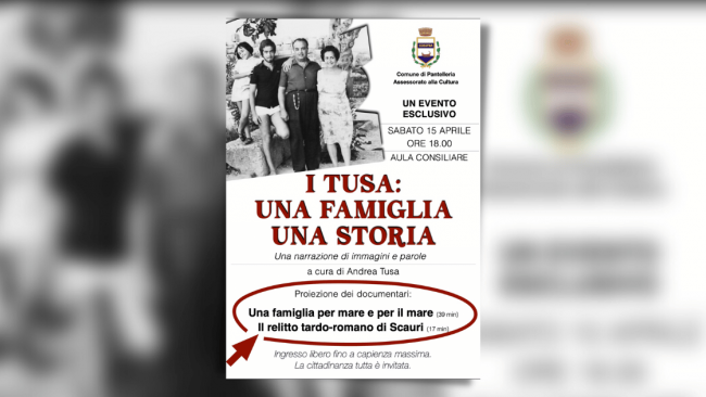 Pantelleria: domani evento sulla famiglia Tusa