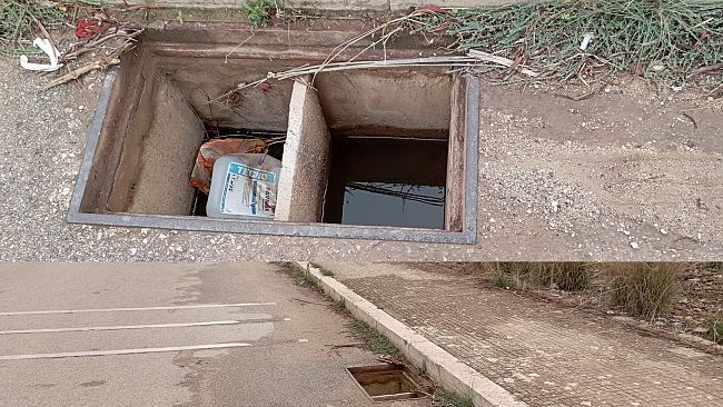 Mazara, Alcuni tombini scoperti nella strada in prossimità dell’Istituto Commerciale. Pericolo