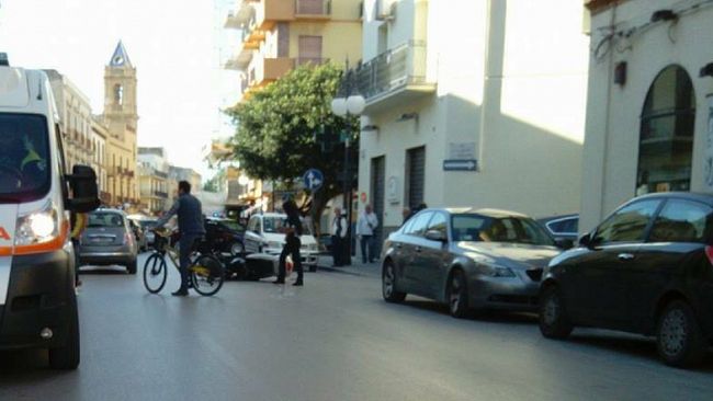 Mazara, incidente stradale auto-moto in Corso Vittorio Veneto