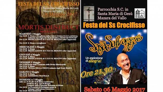 Mazara, proseguono i festeggiamenti per il “Santissimo Crocifisso”