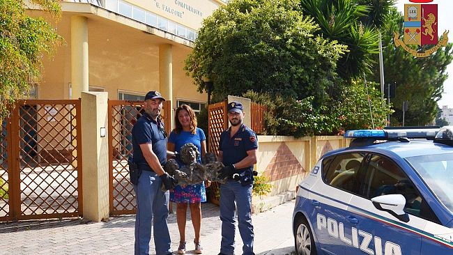 Trapani, rinvenuto dalla Polizia di Stato il busto bronzeo raffigurante i gemellini Asta