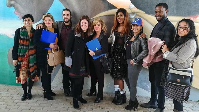 Cgil, Cisl e Uil insieme al Trapani Calcio hanno inaugurato un murales per affermare i diritti delle donne