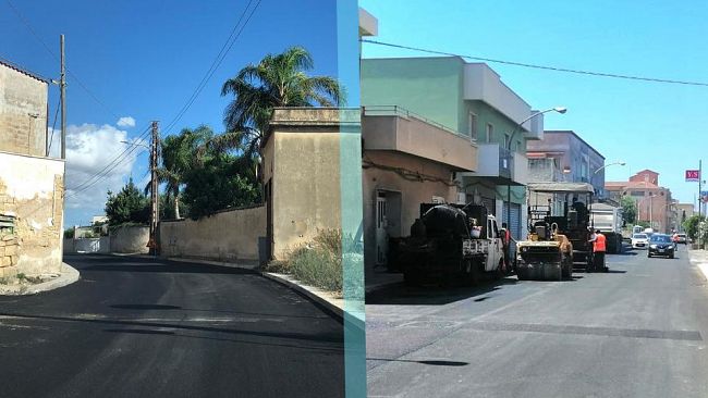 Marsala, completato l’asfalto nelle vie Tunisi e Vita, lavori in corso su altri tratti stradali