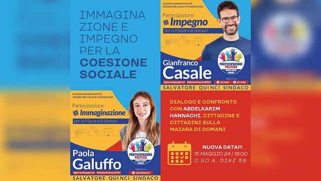 Mazara, i candidati Casale e Galuffo dialogheranno con il prof Habdelkarim Hannachi sul tema della Coesione Sociale