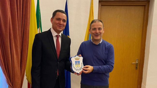 Mazara, visita al Palazzo di Città del Console Generale di Tunisia Mohamed Ali Mahjoub