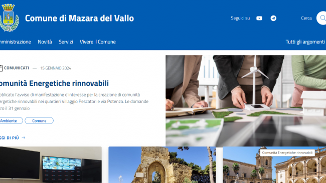 Mazara, innovazione e servizi al cittadino: online da oggi il nuovo sito web istituzionale 