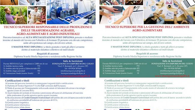 Castellammare, corso gratuito su nuove figure professionali nel settore agroalimentare