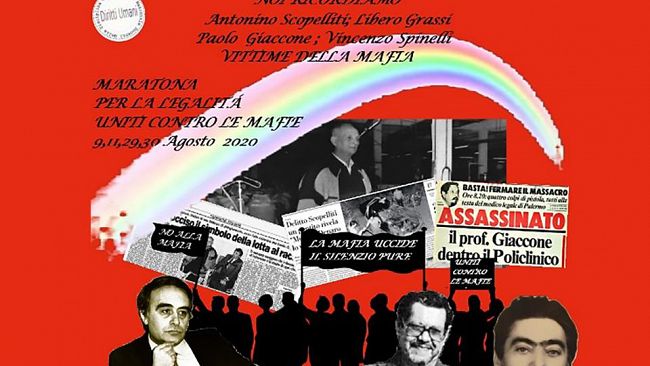 Maratona digitale per la legalità. Uniti contro le mafie”. 9,11,29,30 agosto 2020