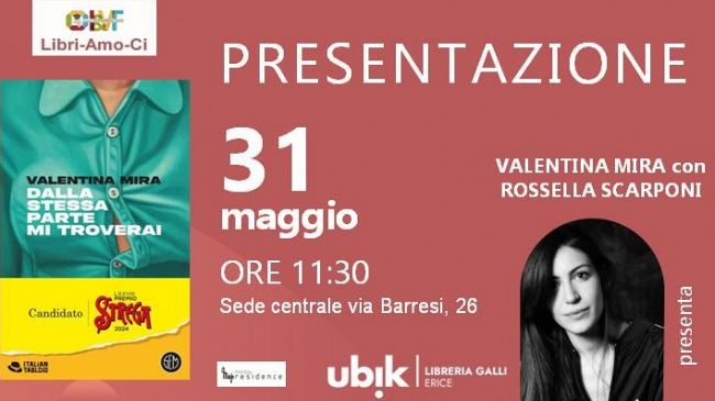 Valentina Mira presenta all'Istituto 'Florio' di Erice il suo libro 