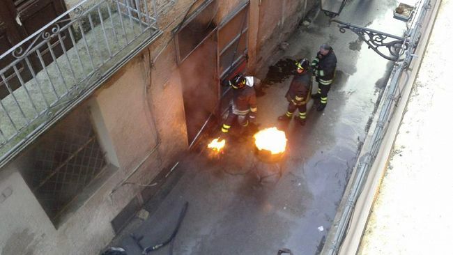 Marsala, incendio ad un panificio del centro storico.