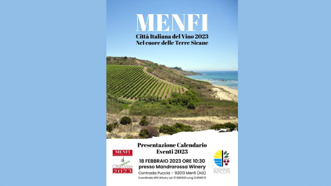 Menfi, Città italiana del Vino, presentazione calendario eventi
