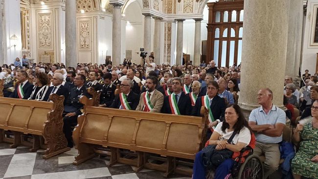 Il Saluto del sindaco di Petrosino Anastasi a Mons. Mogavero