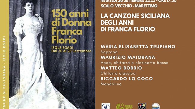150 anni di Donna Franca Florio, domani l'apertura a Marettimo 