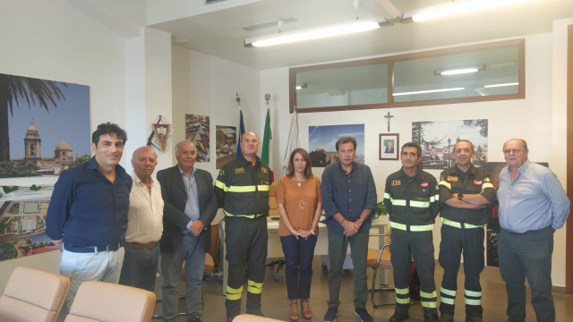 Erice, Visita istituzionale del Comandante provinciale dei Vigili del fuoco