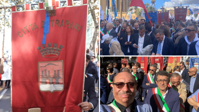 Il Comune di Trapani a Palermo per la manifestazione contro il caro energia