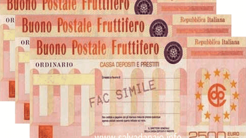 Al via il rimborso integrale dei buoni fruttiferi postali