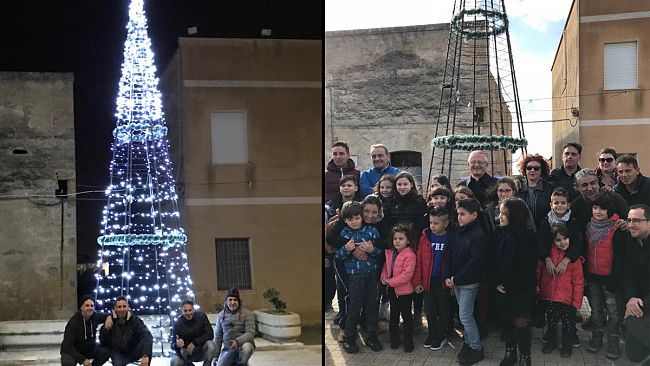 Locogrande,il sindaco e il Vescovo di Trapani inaugurano l’albero installato dal comitato “Locuranne c’è”
