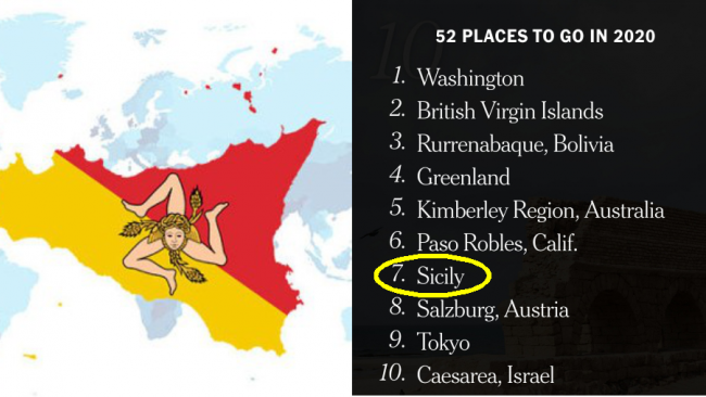 Sicilia eletta dal New York Times meta turistica del 2020