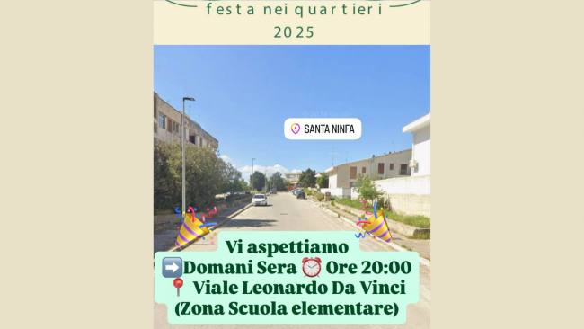 Santa Ninfa, tutto pronto per la 