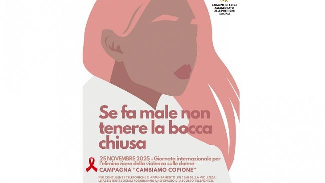 ​Erice aderisce alla campagna “Se fa male non tenere la bocca chiusa”