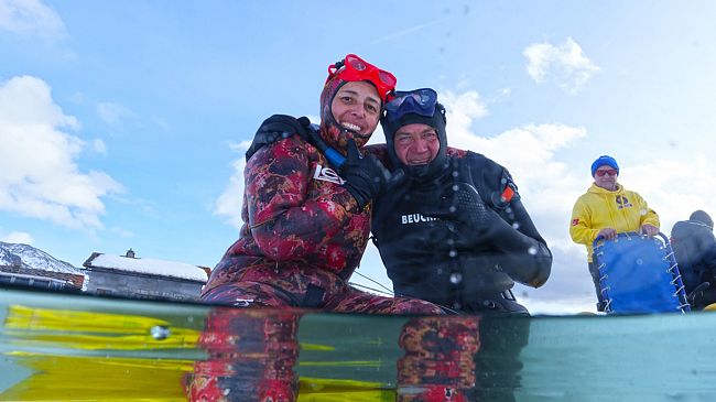L’atleta paraolimpico campobellese Fausto Firreri fa il record mondiale di apnea sotto i ghiacci