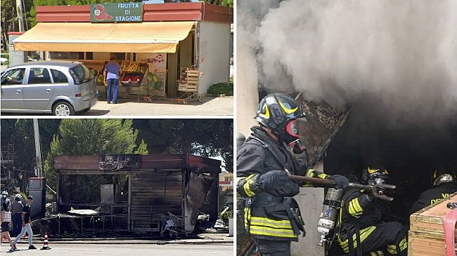 ​In fiamme un chiosco di frutta a Partanna