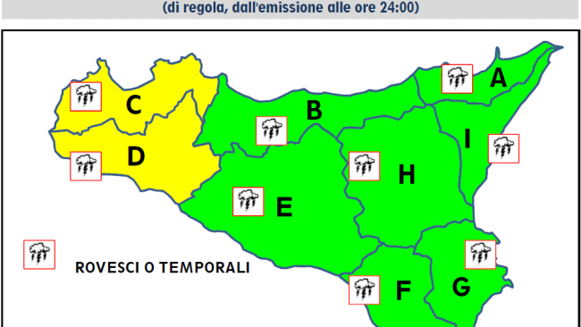 Mazara, aggiornamento meteo: allerta Gialla