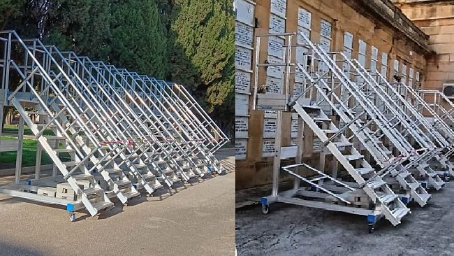 Mazara, altre tredici nuove scale movibili al cimitero comunale