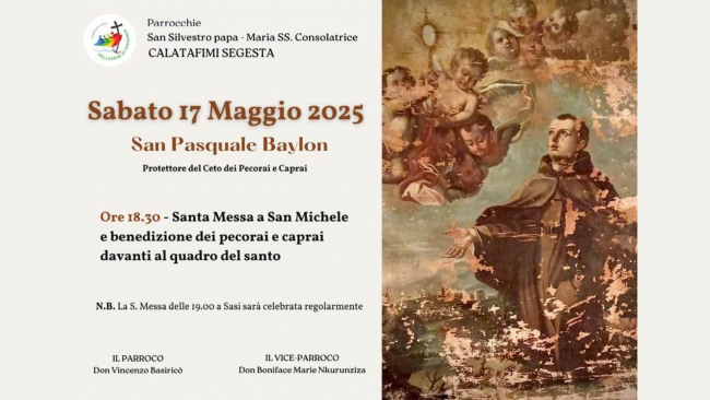 Calatafimi, il 17 maggio le celebrazioni in onore di San Pasquale Baylon