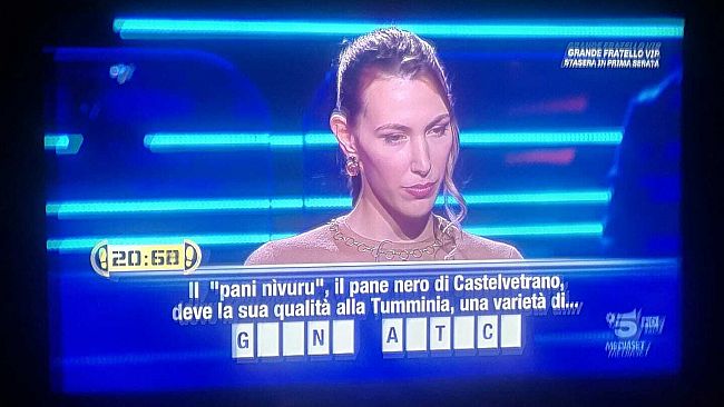 Il pane nero di Castelvetrano su Canale 5 a Caduta Libera