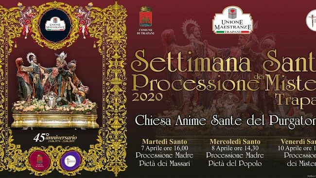 Ufficializzato l’itinerario della Processione dei Misteri 2020