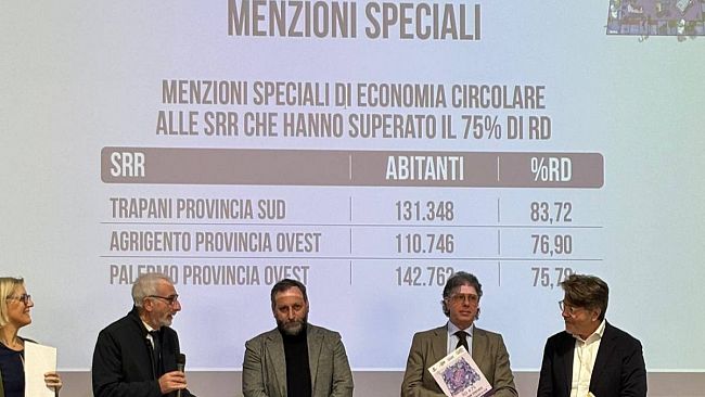 Rifiuti, la SRR Trapani Sud premiata come la più virtuosa della Sicilia. Le dichiarazioni del presidente Castiglione