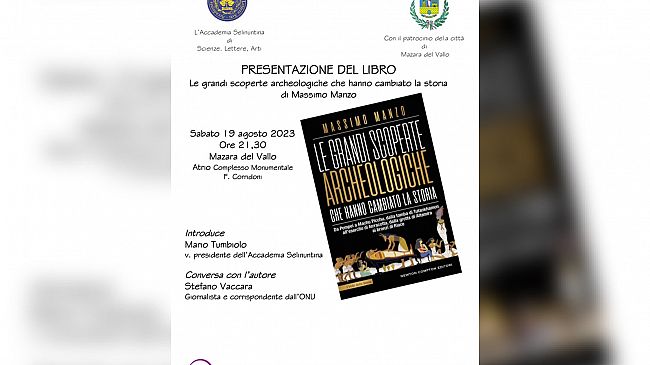 Mazara, si presenta il nuovo libro di Massimo Manzo