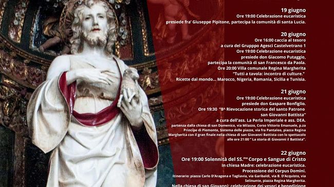 Al via da oggi una settimana di celebrazioni per il Patrono San Giovanni Battista