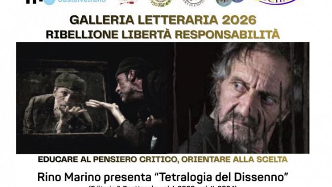 Castelvetrano, sabato 14 marzo si presenta la “Tetralogia del Dissenno” di Rino Marino