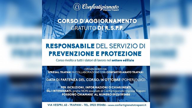 Corso gratuito di aggiornamento per RSPP nel settore edile