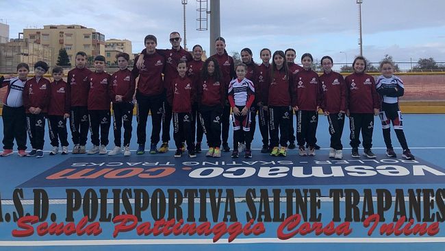 L'A.S.D. Polisportiva Saline Trapanesi al Campionato Regionale Pattinaggio Corsa su Pista a Trapani