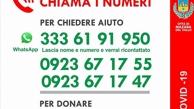 Mazara, potenziato servizio telefonico Banco Alimentare: tre numeri per le richieste d’aiuto