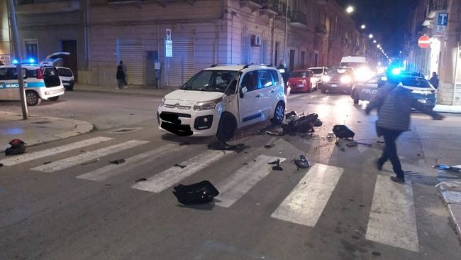Trapani, violento incidente in via Livio Bassi