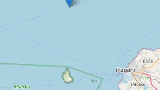 Scossa di terremoto in mare al largo di Trapani