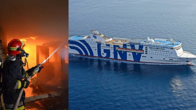 Brucia ancora la nave “La superba”