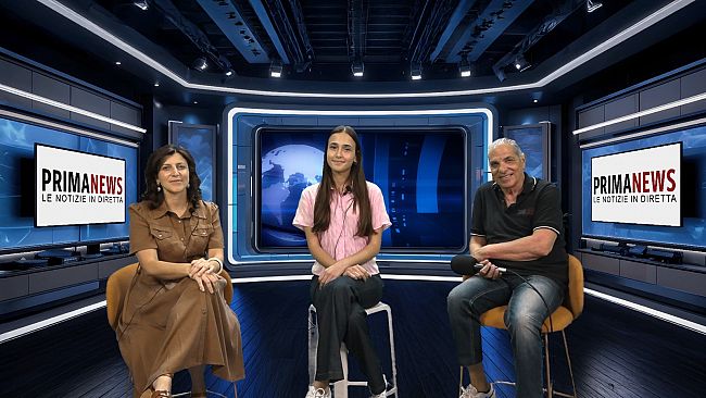 primanews-4-giugno-ospiti-la-profssa-giovanna-giacalone-e-la-studentessa-veronica-bono-del-liceo-adria-ballatore