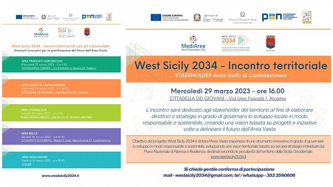 West Sicily 2034, futuro dell’Area Vasta: incontri per progettazione condivisa